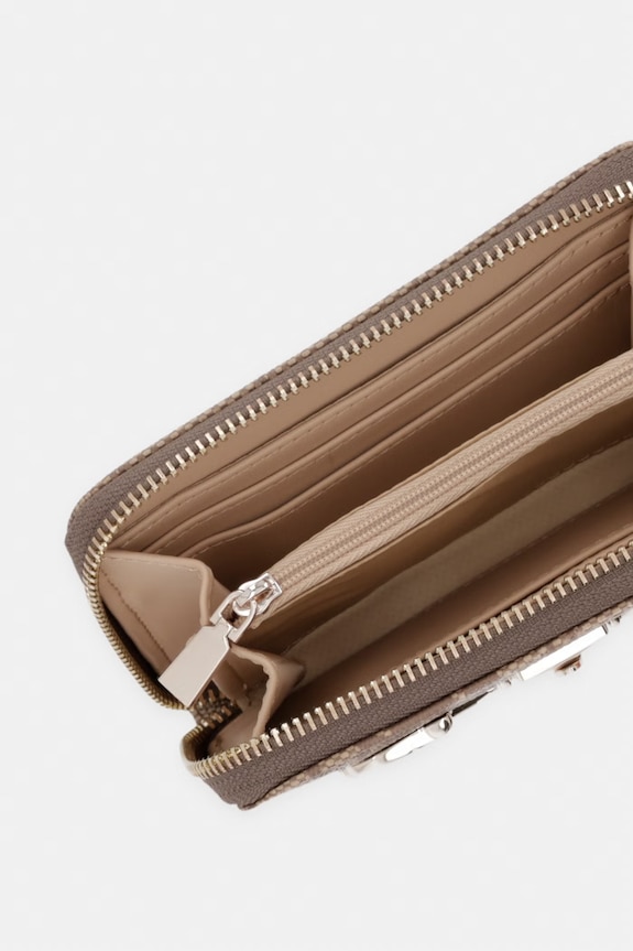 Doplňky Guess Peněženka dámská z imitace kůže JANIE SWOS99.24140 béžová