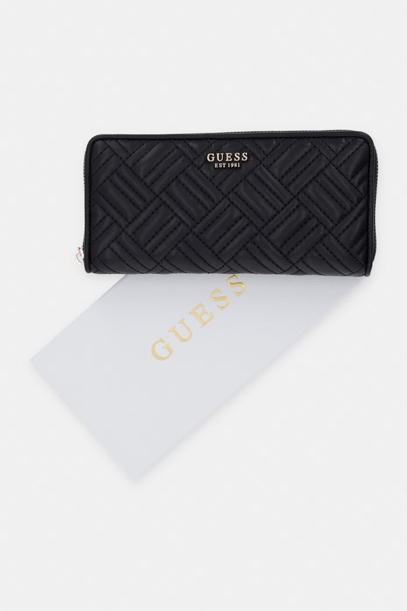 Guess portfel damski z imitacji skóry SALLY SWQG99.21146 czarny