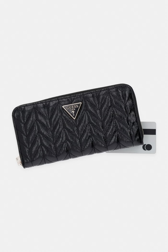 Guess portfel damski z imitacji skóry CHERYL czarny SWTQ97.20146
