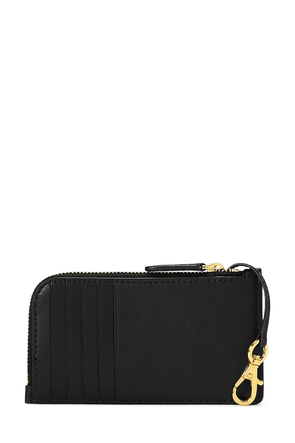 Lauren Ralph Lauren portfel damski skórzany 432P10421 czarny SS26