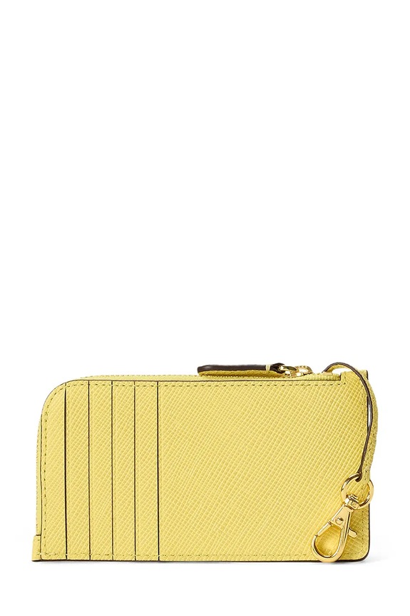 Lauren Ralph Lauren portfel damski skórzany 432P10422 żółty SS26