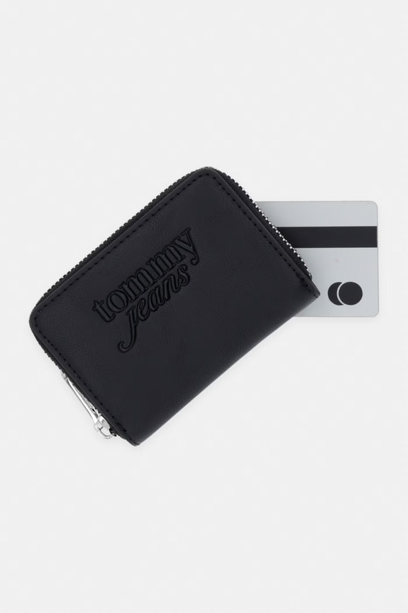 Tommy Jeans novčanik za žene crna AW0AW18445