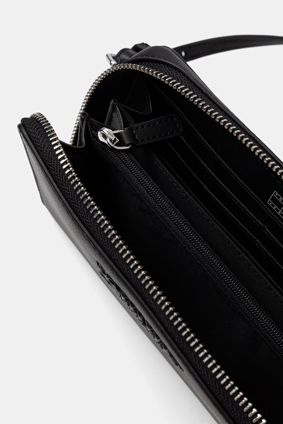 Tommy Jeans πορτοφόλι γυναικείο μαύρο AW0AW18447