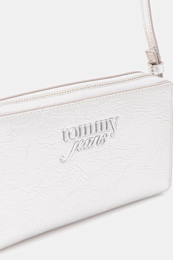Tommy Jeans πορτοφόλι γυναικείο ασημί AW0AW18854
