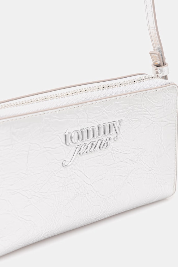 Tommy Jeans πορτοφόλι γυναικείο ασημί AW0AW18854