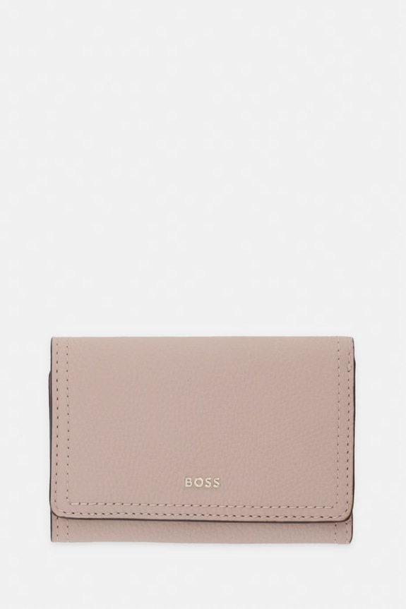 BOSS portfel damski skórzany Lenah Flap SM Wallet różowy 50563423