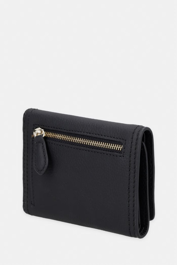 BOSS portfel damski skórzany Lenah Flap SM Wallet 50563423 czarny SS26