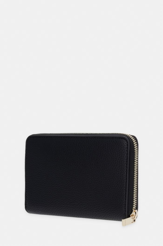 HUGO portfel damski z imitacji skóry Orin_Wallet Zip Ar. 50563023 czarny SS26