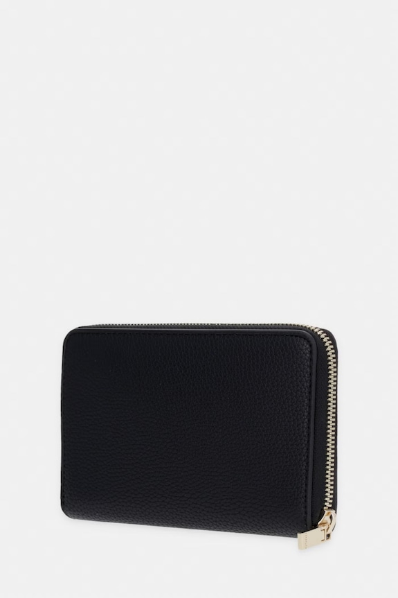 HUGO portfel damski z imitacji skóry Orin_Wallet Zip Ar. 50563023 czarny SS26