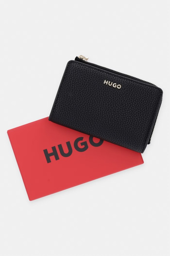 HUGO portfel damski z imitacji skóry Orin_Wallet Multi 50563031 czarny