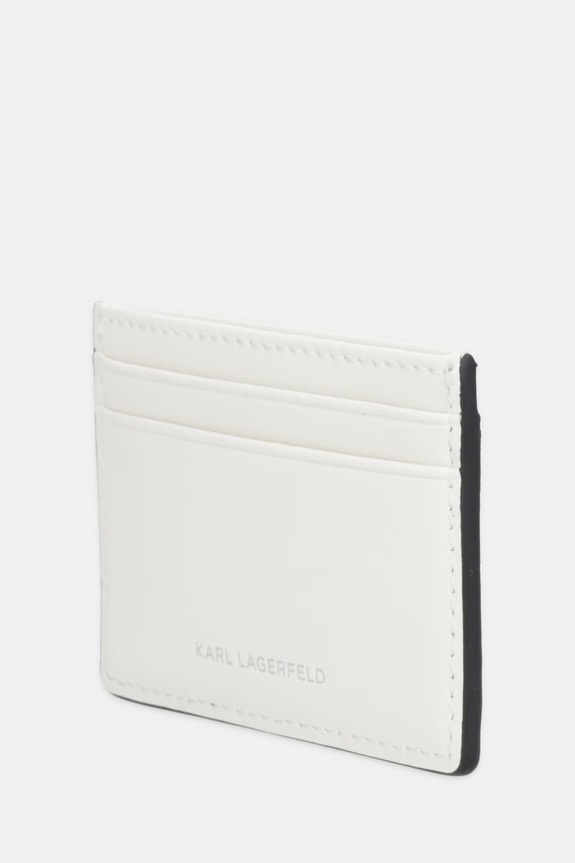 Karl Lagerfeld portcard pentru femei, din piele IKON B2W32059 bej SS26