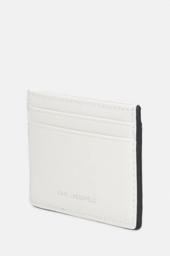 Karl Lagerfeld portcard pentru femei, din piele IKON B2W32059 bej SS26