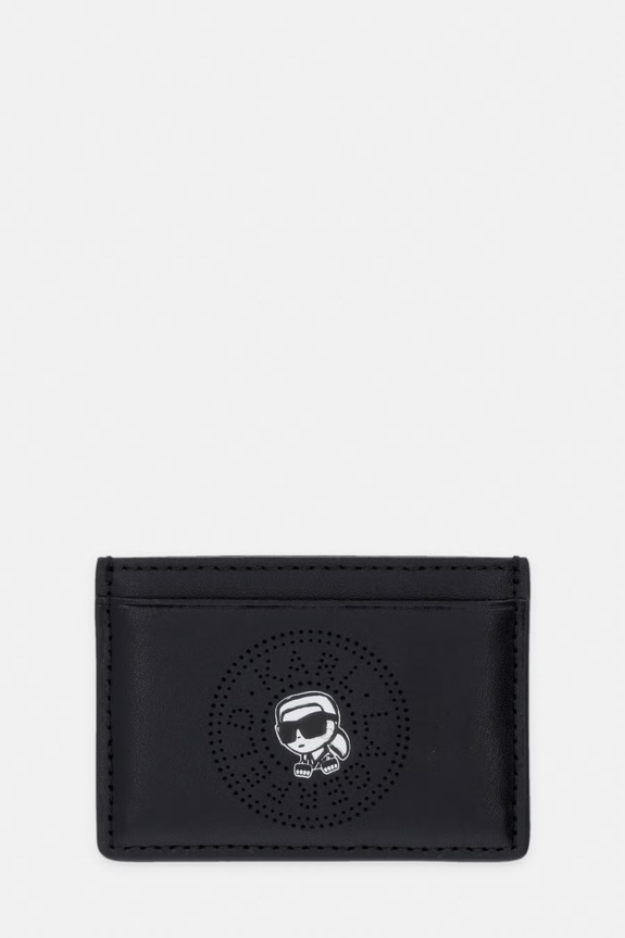 Karl Lagerfeld portcard pentru femei, din piele IKON negru B2W32040