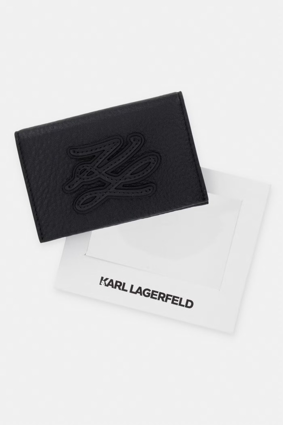 Karl Lagerfeld puzdro na karty dámske kožené K/AUTOGRAPH B2W32064 čierna