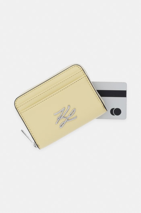 Karl Lagerfeld peňaženka dámska kožená K/AUTOGRAPH žltá B2W32005