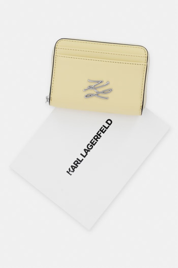 Karl Lagerfeld peňaženka dámska kožená K/AUTOGRAPH B2W32005 žltá