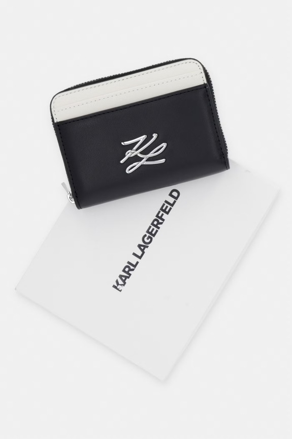 Karl Lagerfeld peňaženka dámska kožená K/AUTOGRAPH B2W32005 čierna