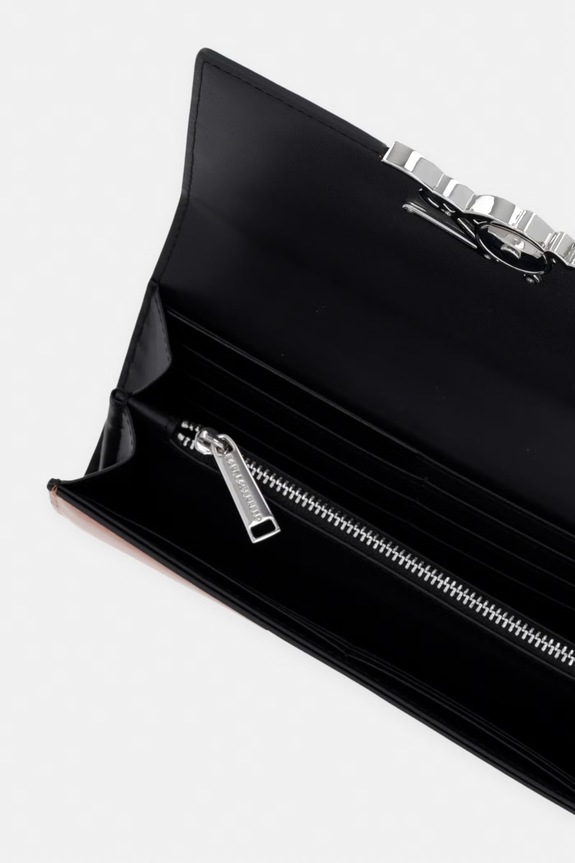 Doplnky Karl Lagerfeld peňaženka dámska kožená K/SIGNATURE B2W32014 oranžová