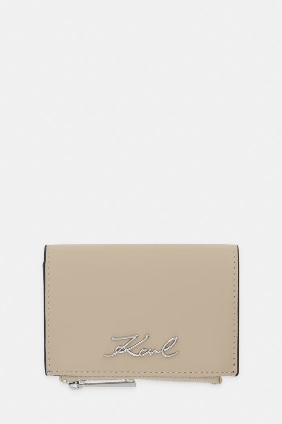 Karl Lagerfeld portofel pentru femei, din piele K/SIGNATURE bej B2W32013