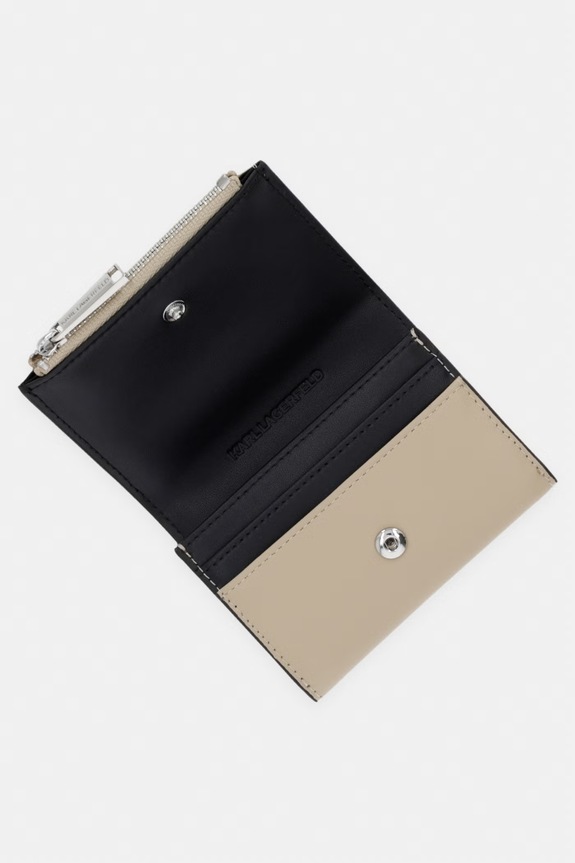 Accesorii Karl Lagerfeld portofel pentru femei, din piele K/SIGNATURE B2W32013 bej