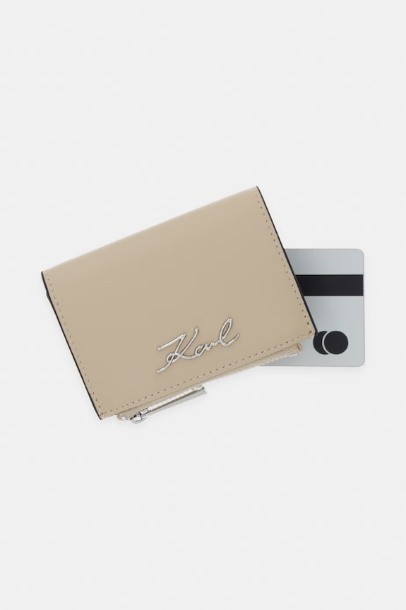 Karl Lagerfeld portofel pentru femei, din piele K/SIGNATURE bej B2W32013