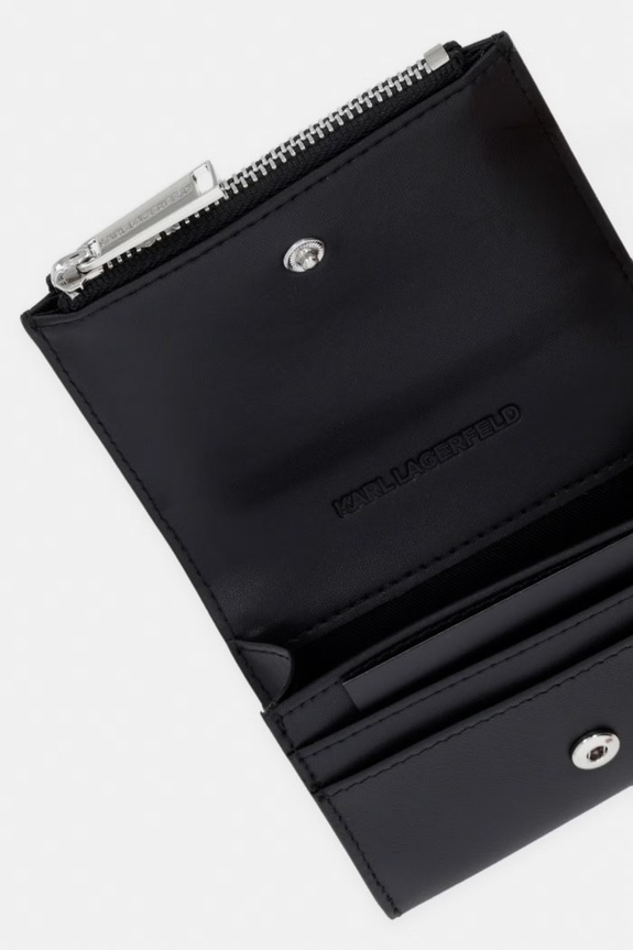 Accesorii Karl Lagerfeld portofel pentru femei, din piele K/SIGNATURE B2W32013 negru