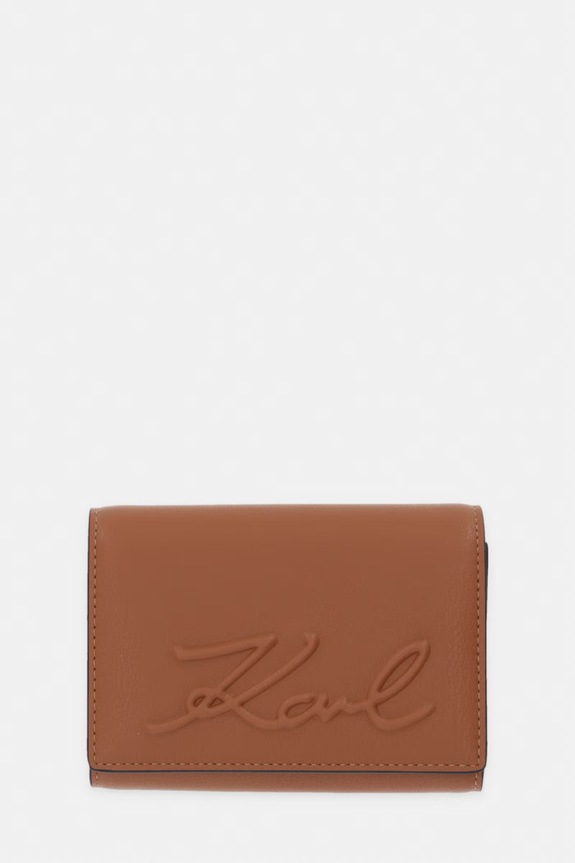 Karl Lagerfeld πορτοφόλι γυναικείο από απομίμηση δέρματος K/VILLE καφέ B2W32018
