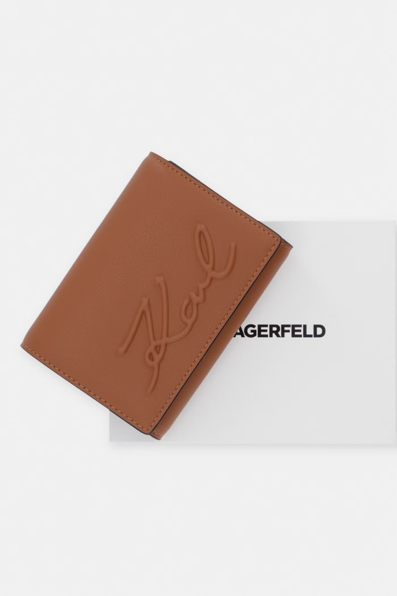 Karl Lagerfeld πορτοφόλι γυναικείο από απομίμηση δέρματος K/VILLE B2W32018 καφέ
