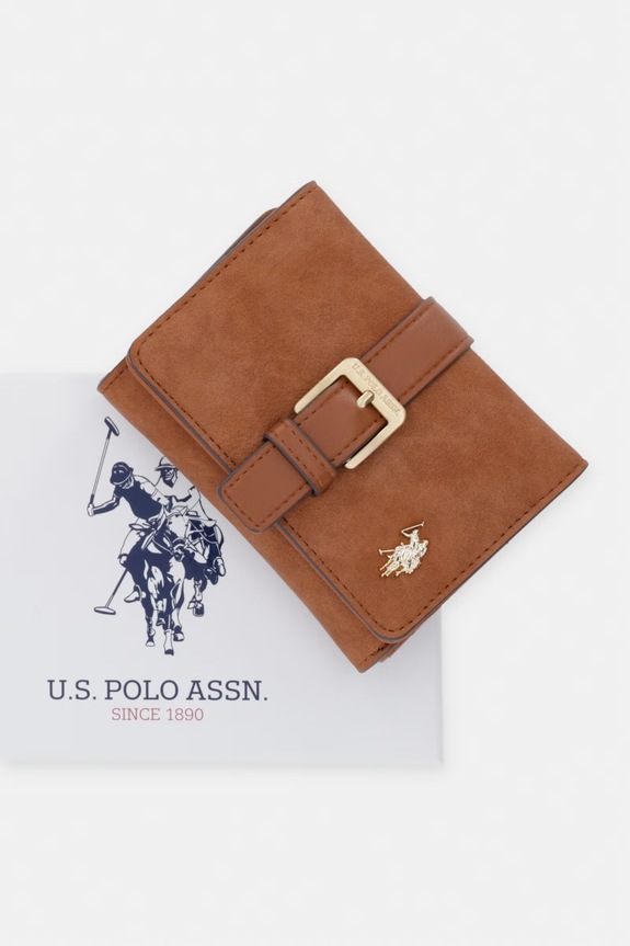 U.S. Polo Assn. peňaženka dámska z imitácie kože CHAMPANY WEUX19053WVP hnedá