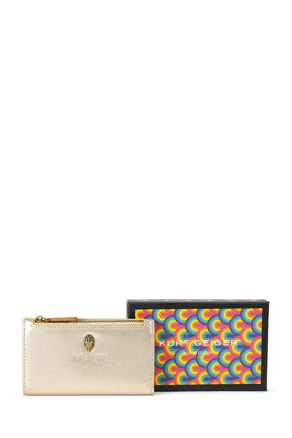 Kurt Geiger London portfel męski skórzany Shoreditch 5053861109 złoty