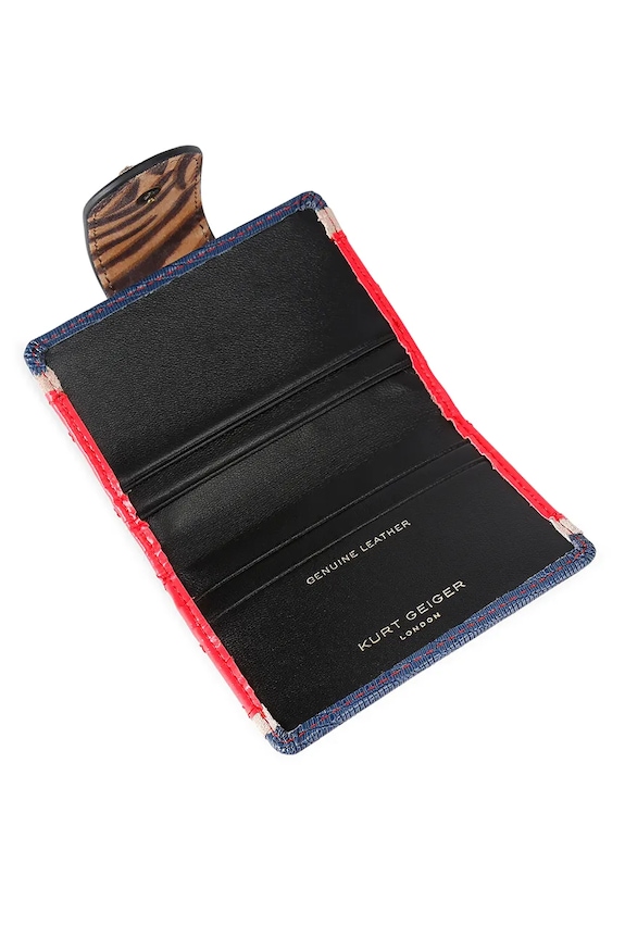 Kurt Geiger London etui na karty damskie skórzane Pimlico czerwony 5371236019