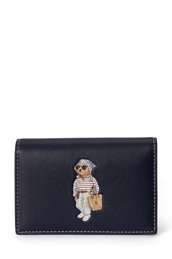 Polo Ralph Lauren peňaženka dámska kožená tmavomodrá 427P10992