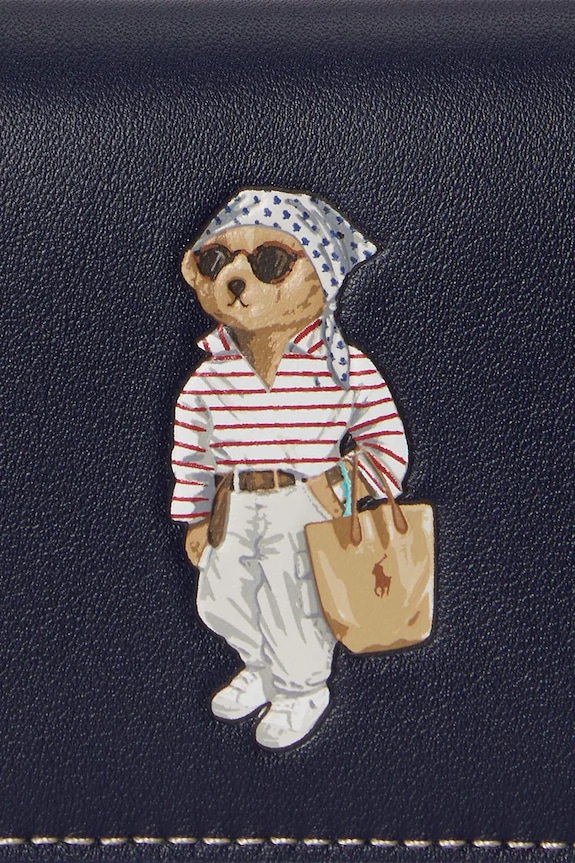 Polo Ralph Lauren peňaženka dámska kožená tmavomodrá 427P10992