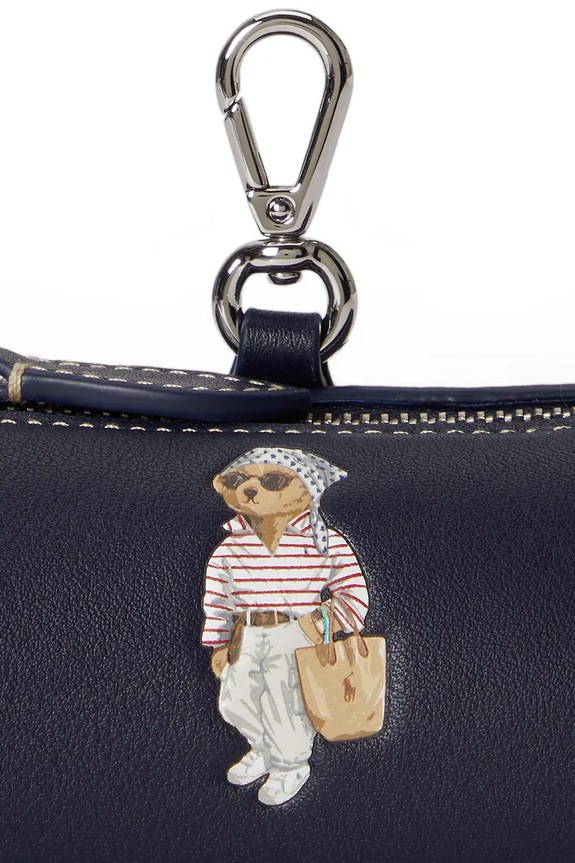Polo Ralph Lauren peňaženka zapínaná na sponu dámska kožená tmavomodrá 427P10993