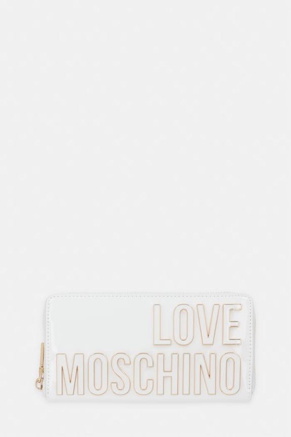 Love Moschino πορτοφόλι γυναικείο από απομίμηση δέρματος λευκό JC5513PP0OKE0100