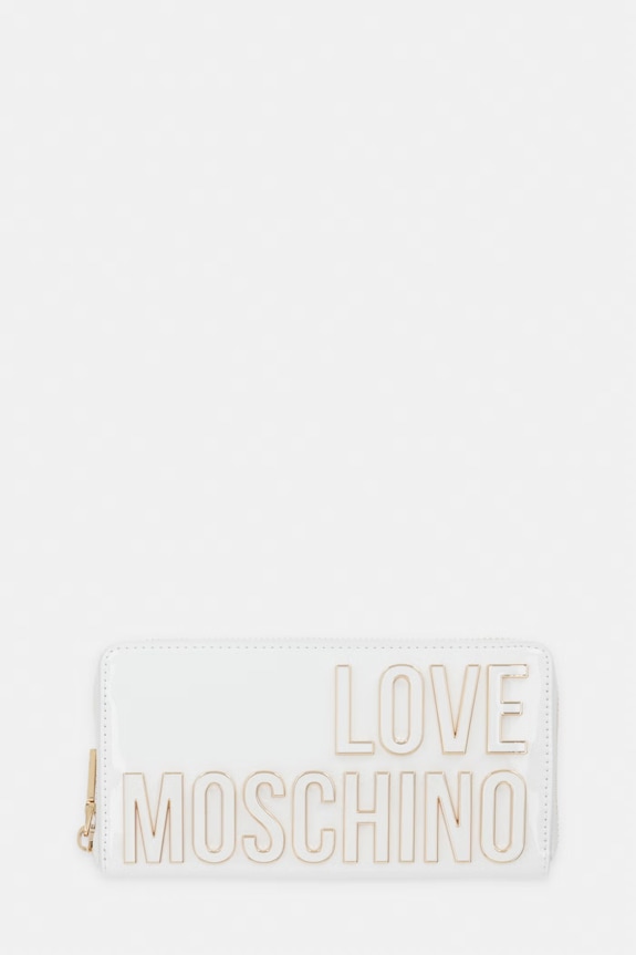Love Moschino πορτοφόλι γυναικείο από απομίμηση δέρματος λευκό JC5513PP0OKE0100