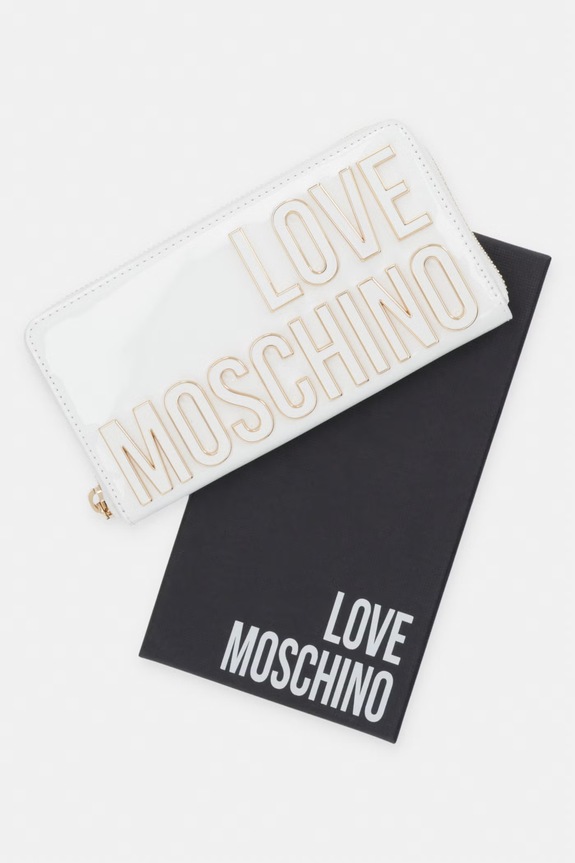 Love Moschino πορτοφόλι γυναικείο από απομίμηση δέρματος JC5513PP0OKE0100 λευκό