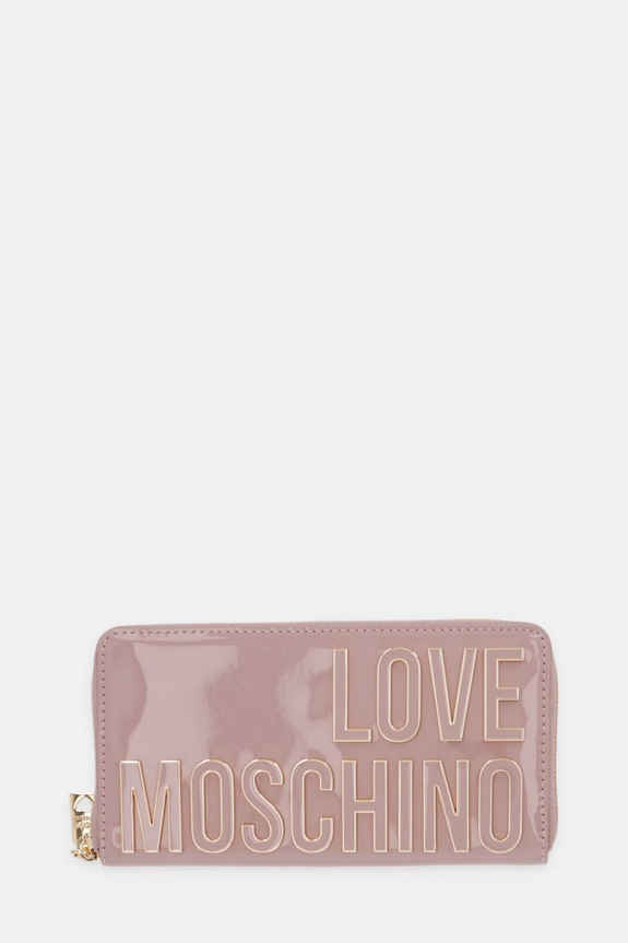 Love Moschino πορτοφόλι γυναικείο από απομίμηση δέρματος ροζ JC5513PP0OKE0600