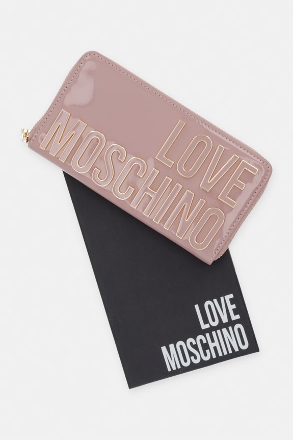 Love Moschino πορτοφόλι γυναικείο από απομίμηση δέρματος JC5513PP0OKE0600 ροζ