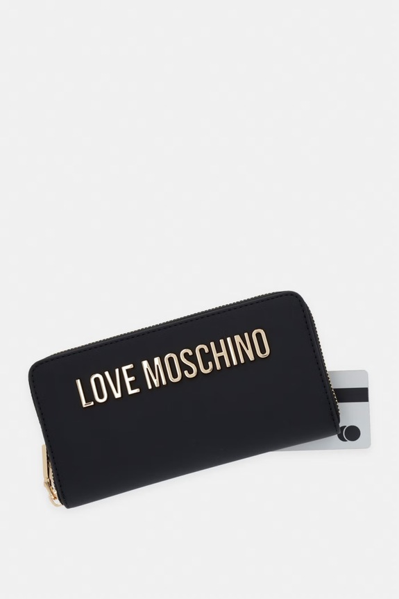 Love Moschino portfel damski z imitacji skóry czarny JC5611PP0OKD0000