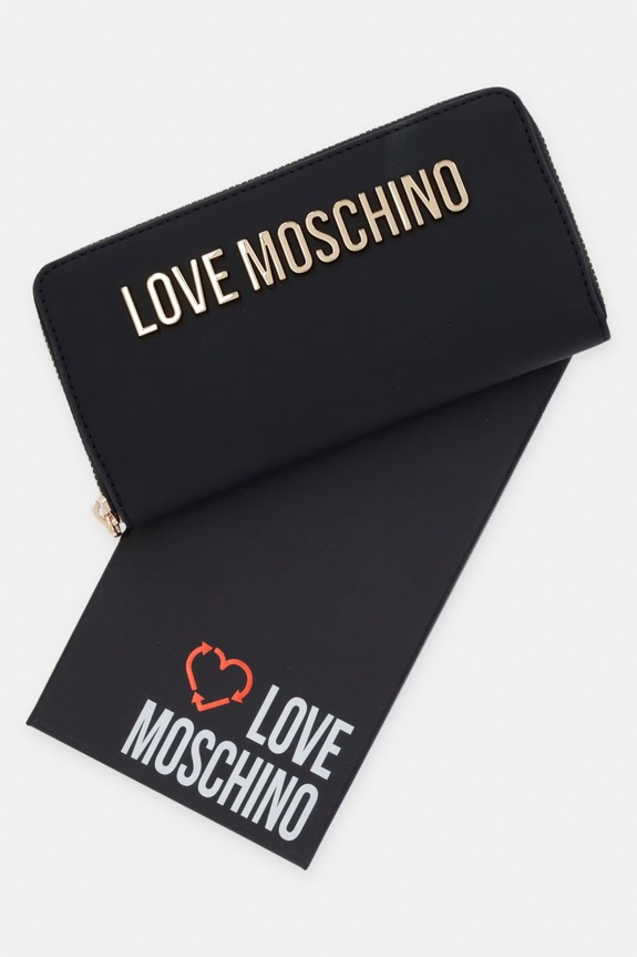 Love Moschino portfel damski z imitacji skóry JC5611PP0OKD0000 czarny