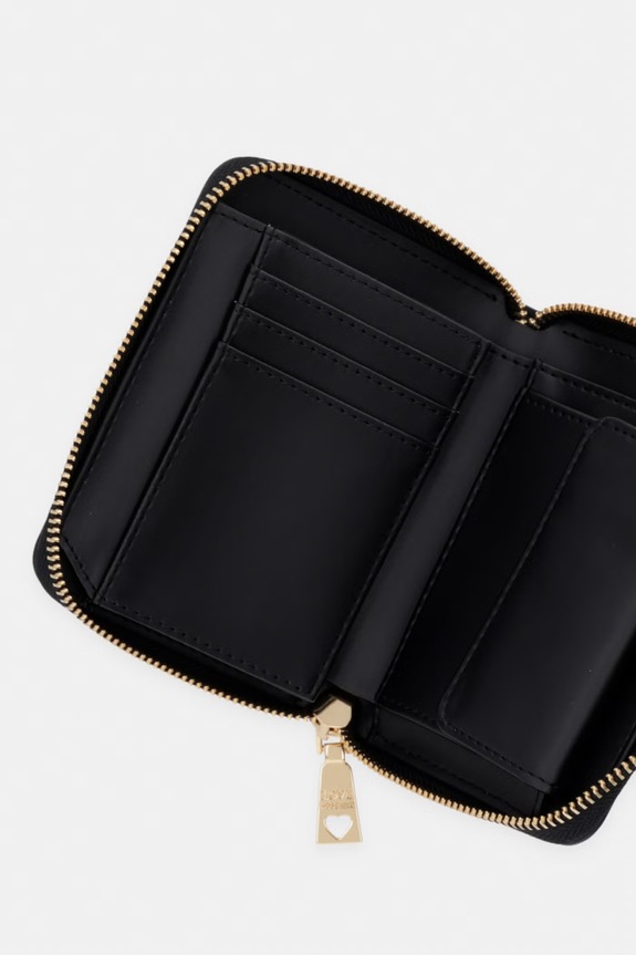 Akcesoria Love Moschino portfel damski z imitacji skóry JC5613PP0OKD0000 czarny