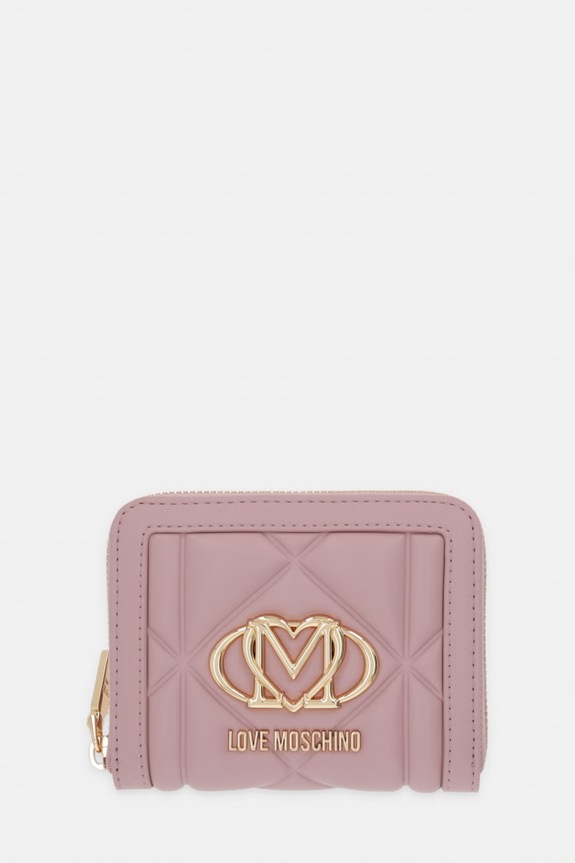 Love Moschino portfel damski z imitacji skóry różowy JC5641PP0OLC0600