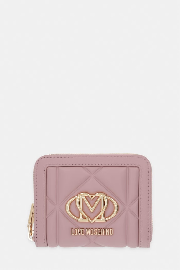 Love Moschino portfel damski z imitacji skóry różowy JC5641PP0OLC0600