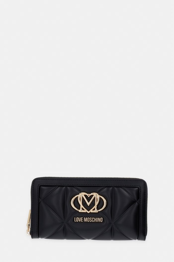 Love Moschino portfel damski z imitacji skóry czarny JC5644PP0OLC0000