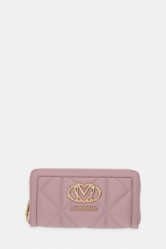 Love Moschino portfel damski z imitacji skóry różowy JC5644PP0OLC0600