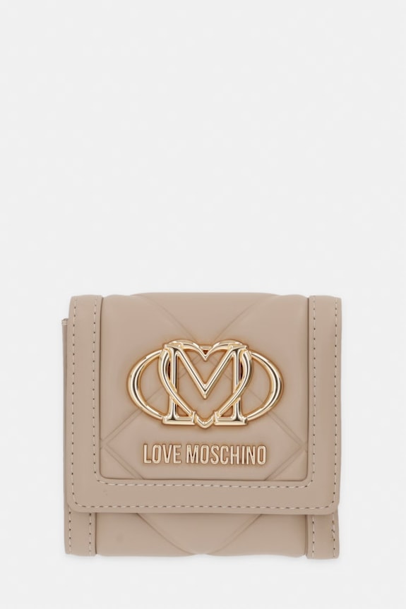 Love Moschino portfel damski z imitacji skóry beżowy JC5647PP0OLC0209