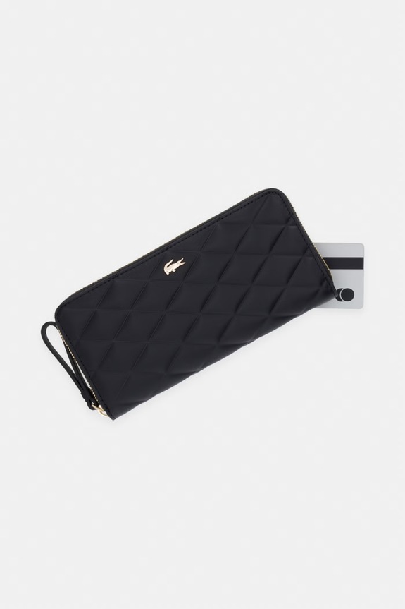 Lacoste portfel RFID damski skórzany czarny NF5122EE