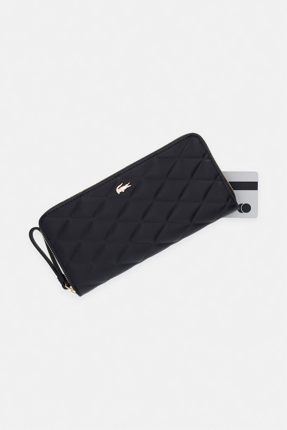 Lacoste portfel RFID damski skórzany czarny NF5122EE