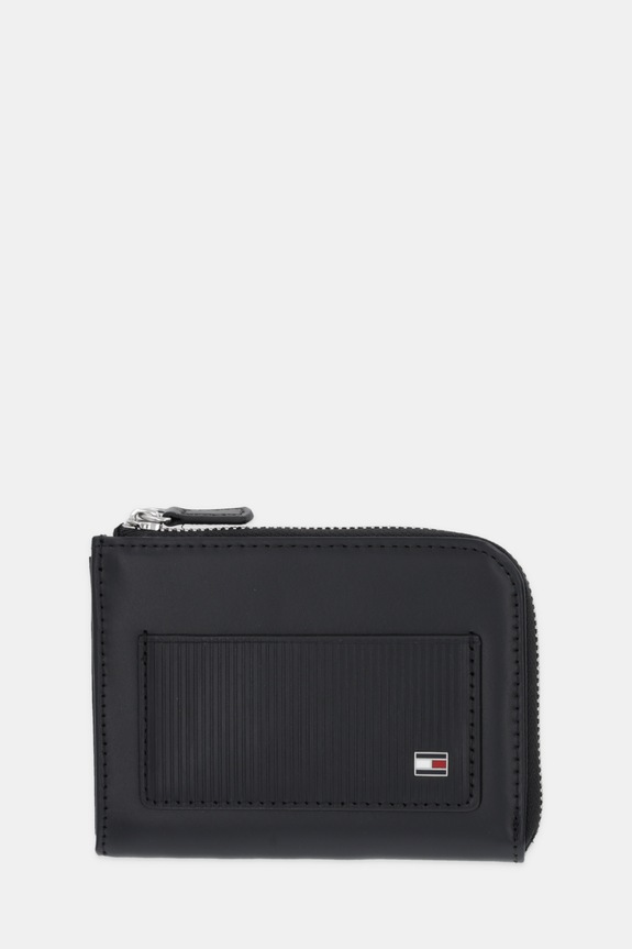 Δερμάτινο πορτοφόλι Tommy Hilfiger λείο δέρμα μαύρο AM0AM13960